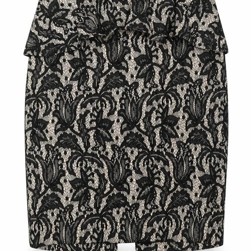 Oasis Womens Black Floral Polyester Straight & Pencil Skirt Size 14 Zip