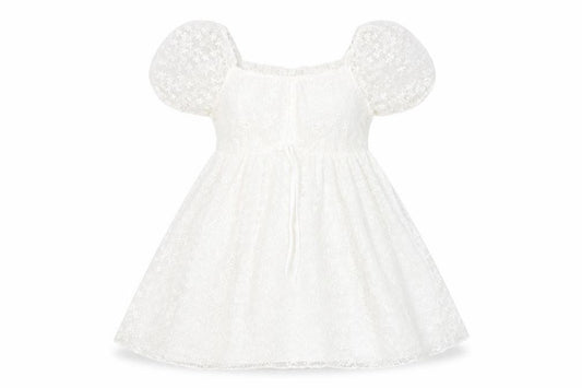 Front view of SHEIN women’s ivory geometric polyester fit & flare, size M, scoop neck zip