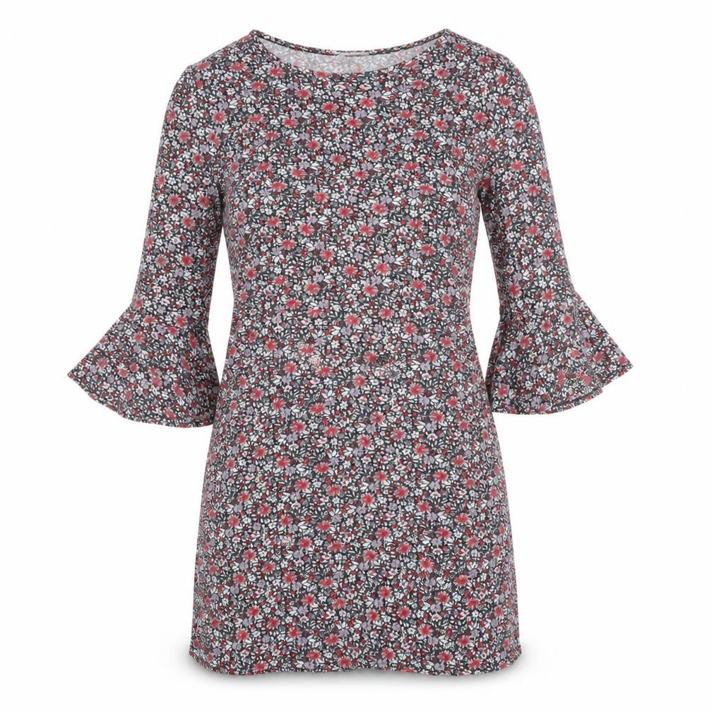Papaya Womens Multicoloured Floral Viscose Skater Dress Size L Roll Neck Pullover