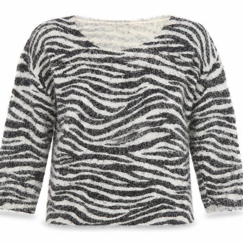 Wallis Womens Beige Scoop Neck Animal Print Nylon Pullover Jumper Size M - Tiger Print