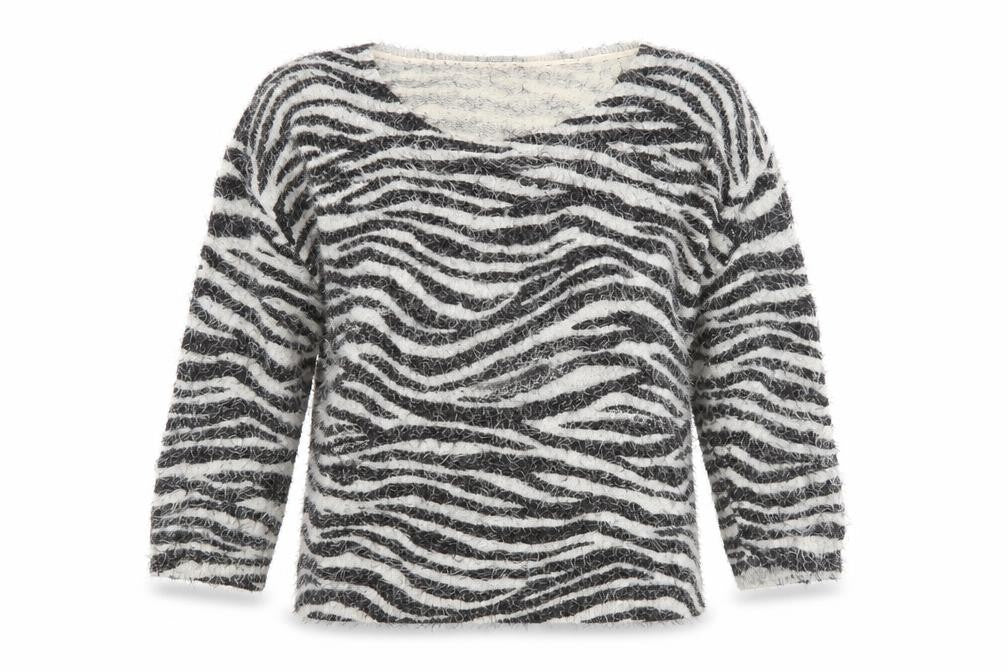 Wallis Womens Beige Scoop Neck Animal Print Nylon Pullover Jumper Size M - Tiger Print