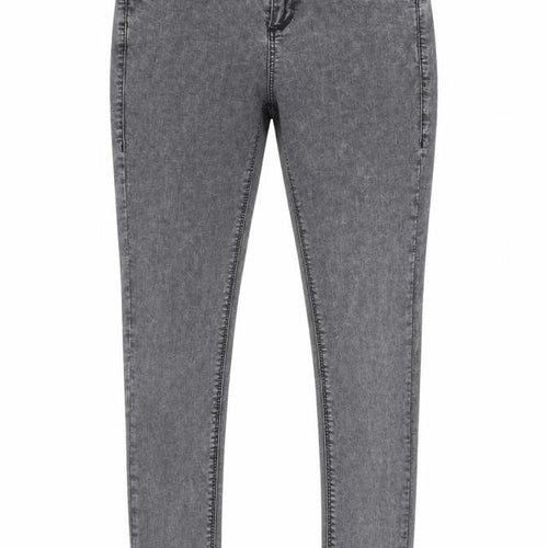 Topshop Womens Grey Cotton Skinny Jeans Size 28 in L32 in Regular Zip