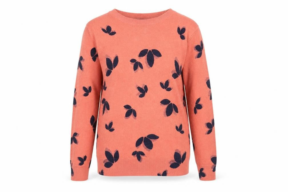 Marks and Spencer Womens Pink Scoop Neck Geometric Acrylic Pullover Jumper Size 10