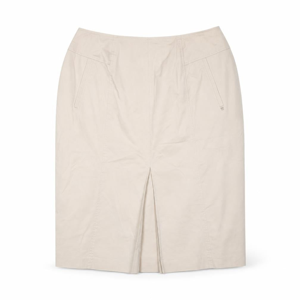 Basler Womens Beige Polyester Straight & Pencil Skirt Size 35 in Zip