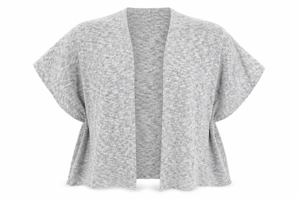 Marks and Spencer Womens Grey V-Neck Viscose Shrug Jumper One Size