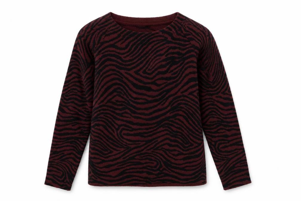 Marks and Spencer Womens Purple Scoop Neck Geometric Acrylic Pullover Jumper Size 12