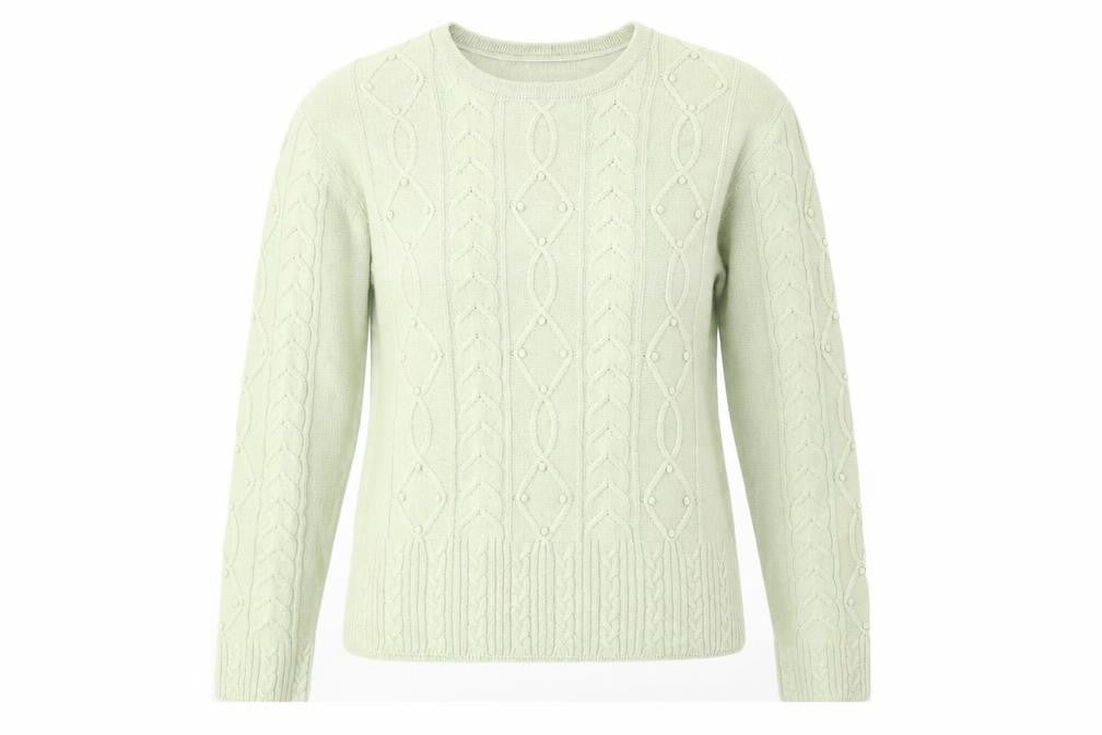 Country Casuals Womens Green Round Neck Acrylic Pullover Jumper Size M