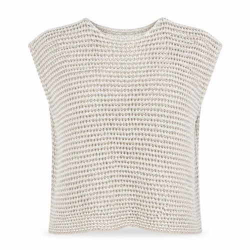 Casamia Womens Beige Round Neck Acrylic Pullover Jumper Size M - Size M/L