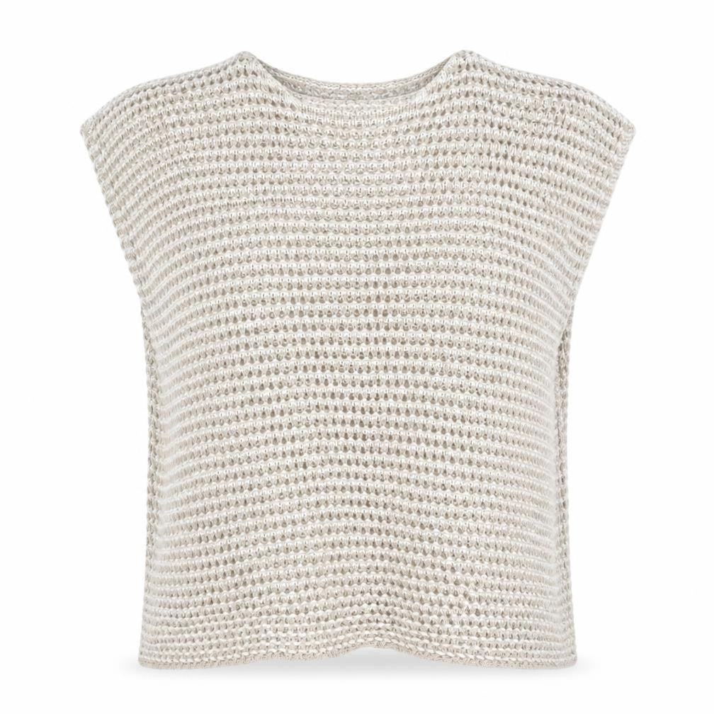 Casamia Womens Beige Round Neck Acrylic Pullover Jumper Size M - Size M/L