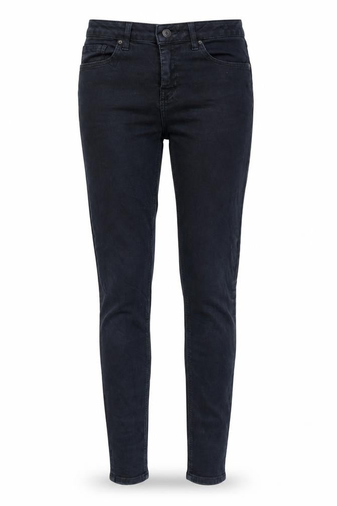 Topshop Womens Black Cotton Skinny Jeans Size 28 in Regular Button