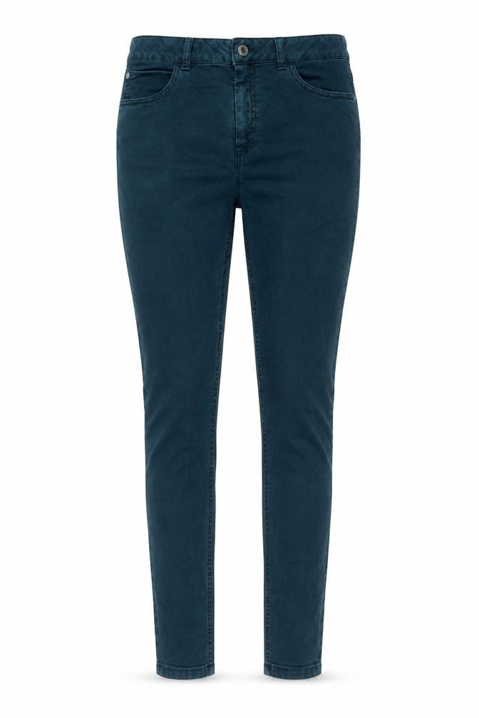 Marks and Spencer Womens Green Cotton Skinny Jeans Size 32 in Regular Button