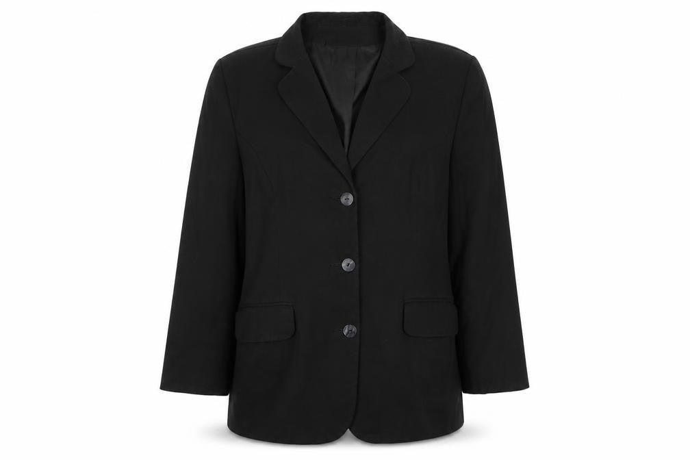 Preworn Mens Black Polyester Jacket Blazer Size 40