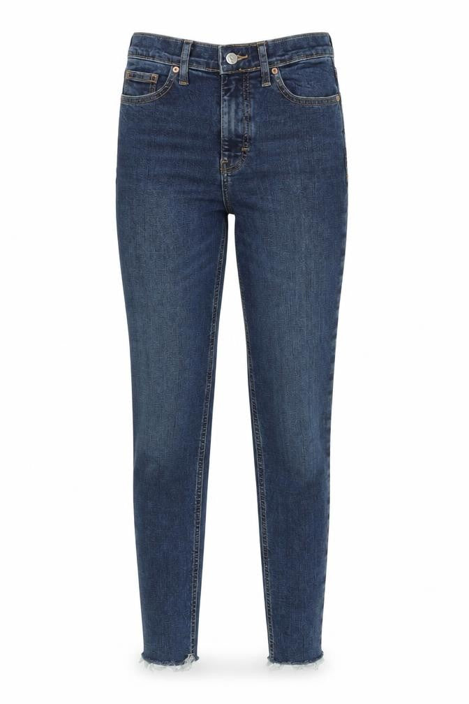 Topshop Womens Blue Cotton Skinny Jeans Size 26 in L32 in Regular Zip