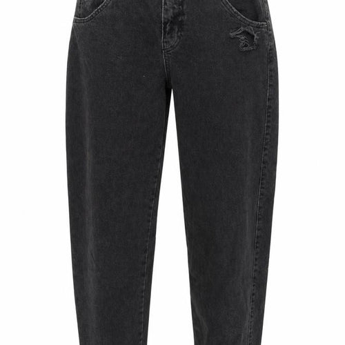 Pull&Bear Womens Black Cotton Mom Jeans Size 6 L30 in Regular Zip