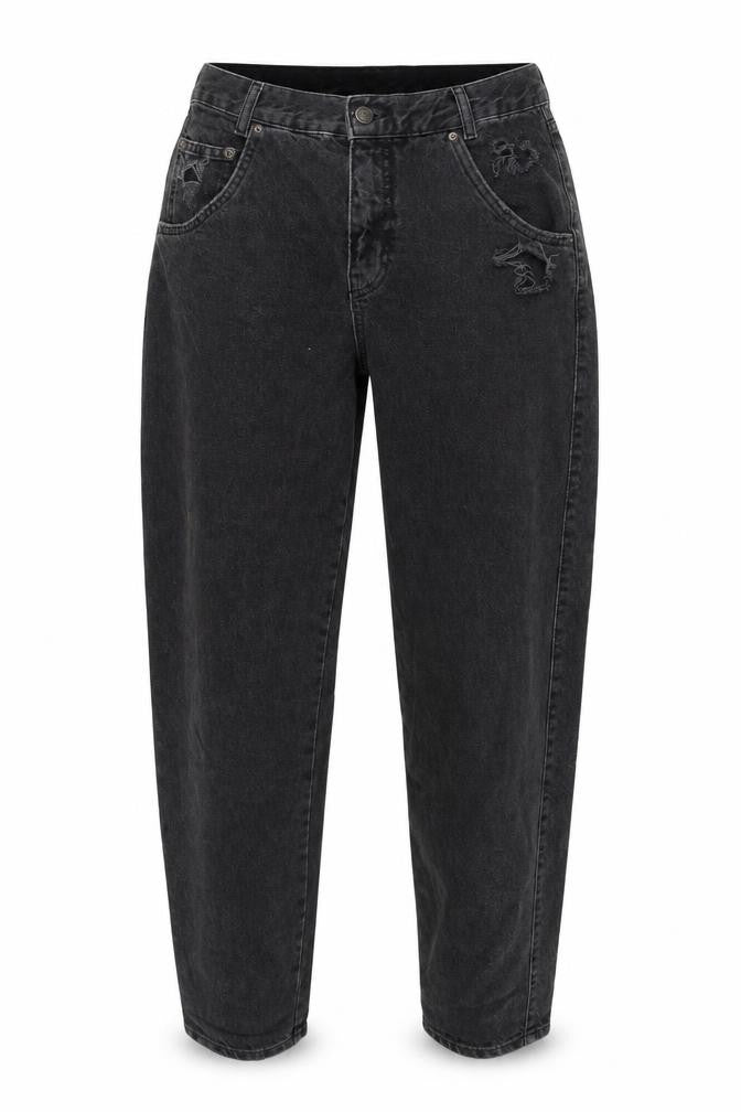 Pull&Bear Womens Black Cotton Mom Jeans Size 6 L30 in Regular Zip