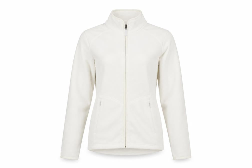 Front view of Marks & Spencer women’s ivory jacket, size UK 8, zip