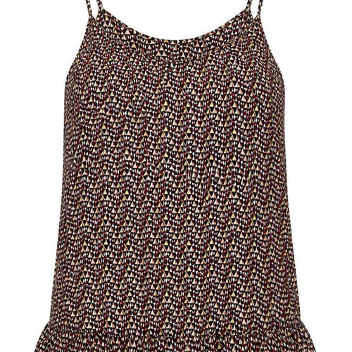 United Colors of Benetton Womens Multicoloured Geometric Polyester Camisole Tank Size S V-Neck