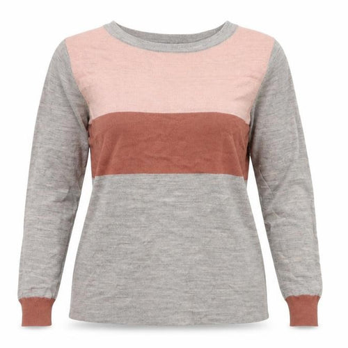 Cynthia Rowley Womens Grey Boat Neck Acrylic Pullover Jumper Size M - Colourblock