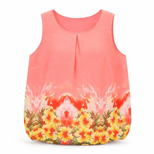 Front view of Wallis women’s pink polyester basic tank, size S, round neck