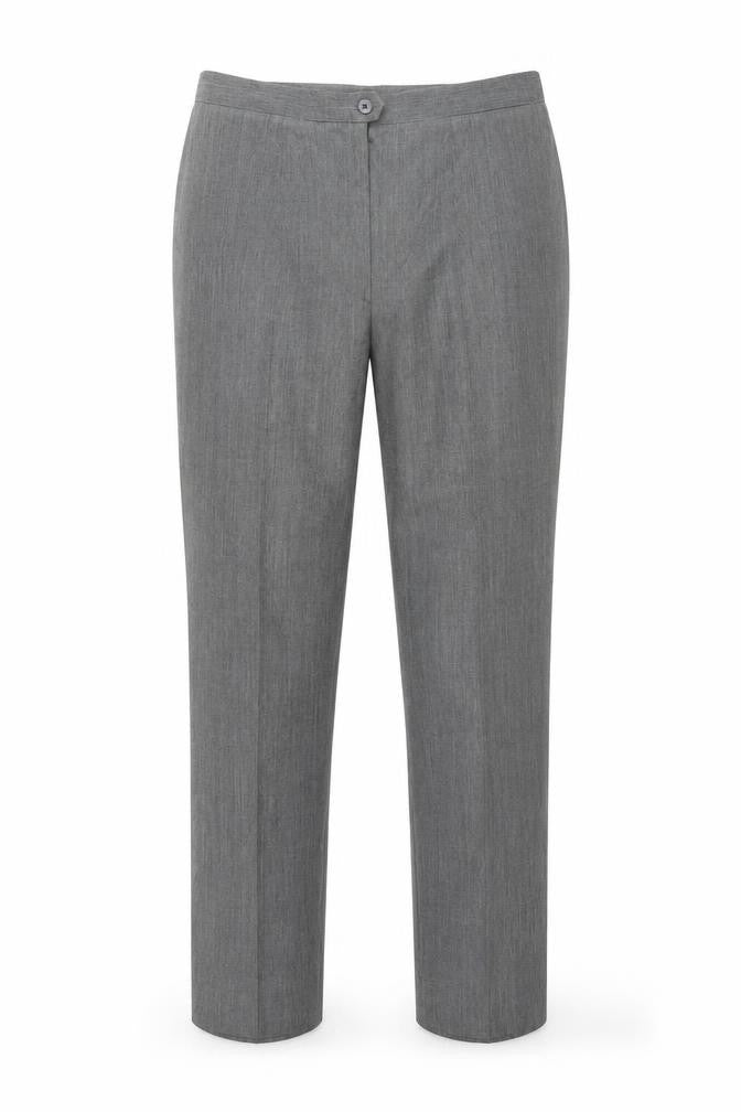 Preworn Mens Grey Polyester Dress Pants Trousers Size M Regular Zip