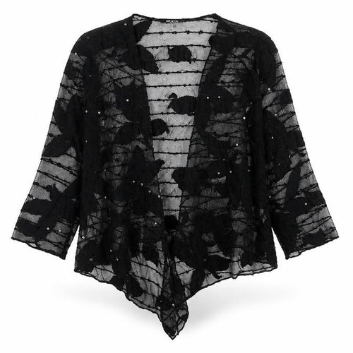 Per Una Womens Black V-Neck Polyamide Cardigan Jumper Size 14