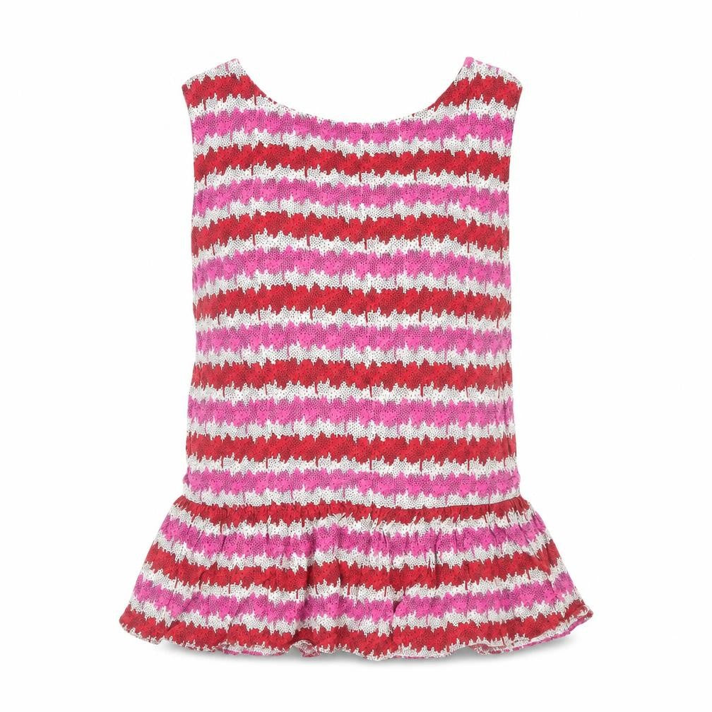 Topshop Womens Multicoloured Striped Viscose Basic Tank Size 6 Round Neck