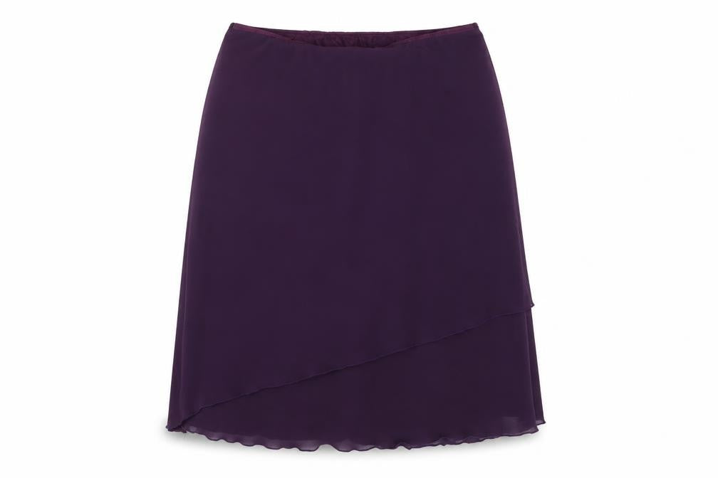 Preworn Womens Purple Polyester A-Line Skirt Size 32 in
