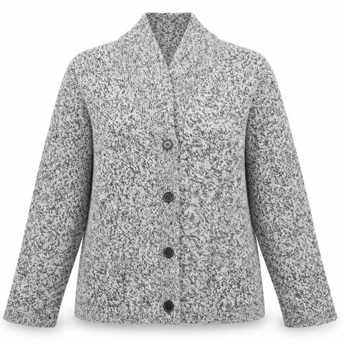 Damart Womens Grey V-Neck Acrylic Cardigan Jumper Size 8