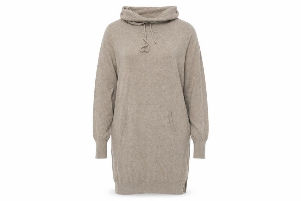 Front view of Beacari Cove women’s grey cotton pullover sweatshirt, size UK 12, pullover