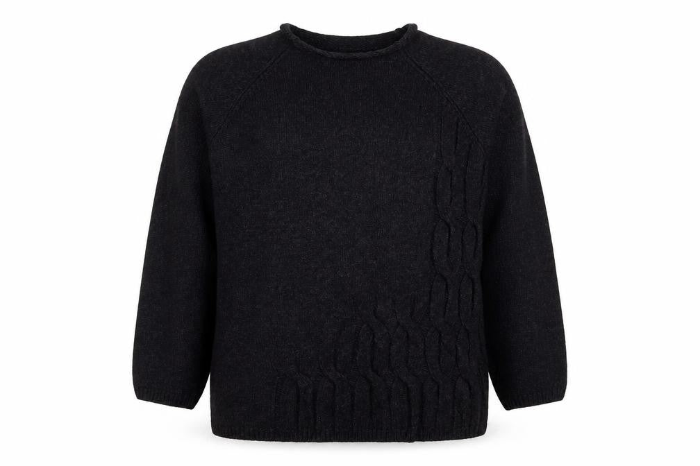 Betty Barclay Womens Black Round Neck Acrylic Pullover Jumper Size 20