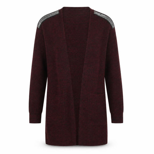 Stradivarius Womens Red V-Neck Acrylic Cardigan Jumper Size S