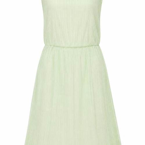 Miss Selfridge Womens Green Polyester Fit & Flare Size 6 Boat Neck Button