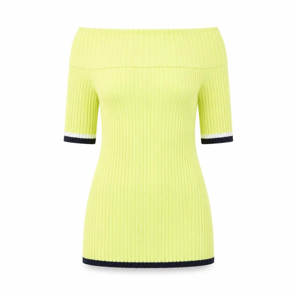 Front view of Next women’s green cotton basic tank, size UK 12, boat neck