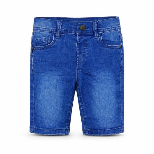 Denim & Co. Boys Blue 100% Cotton Bermuda Shorts Size 2-3 Years Regular Snap