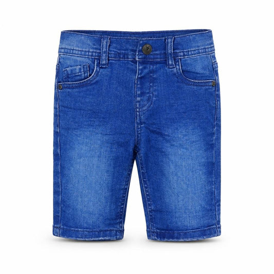 Denim & Co. Boys Blue 100% Cotton Bermuda Shorts Size 2-3 Years Regular Snap