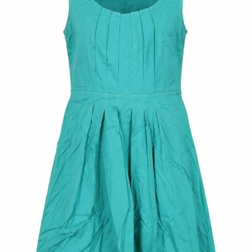 Oasis Womens Green Cotton A-Line Size 12 Scoop Neck Zip