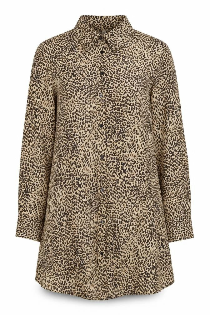 Zara Womens Yellow Animal Print Polyester Shirt Dress Size S Collared Button