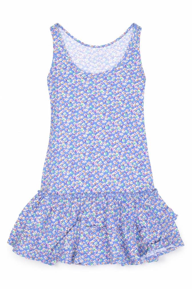 Jack Wills Womens Multicoloured Floral 100% Cotton Tank Dress Size 8 Scoop Neck Pullover
