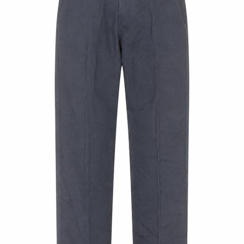 Marks and Spencer Boys Blue Polyester Dress Pants Trousers Size 6-7 Years Regular Zip