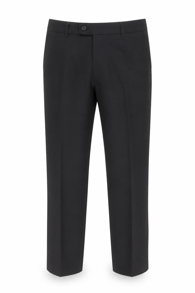 George Mens Black Polyester Dress Pants Trousers Size 32 in Regular Zip