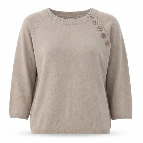 Valley Girl Womens Brown Round Neck Cotton Pullover Jumper Size M
