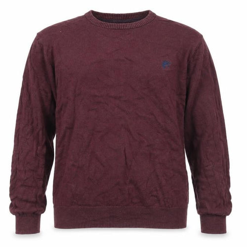 Racing Green Mens Purple Round Neck Cotton Pullover Jumper Size L