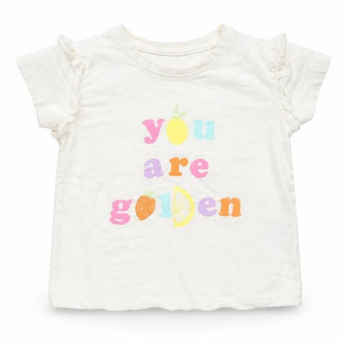 Primark Girls White Cotton Basic T-Shirt Size 2-3 Years Round Neck Pullover - You are Golden