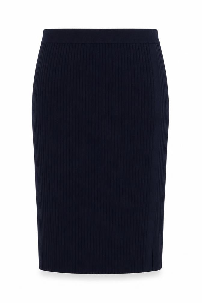 Just Miss Womens Blue Polyester Straight & Pencil Skirt Size 10
