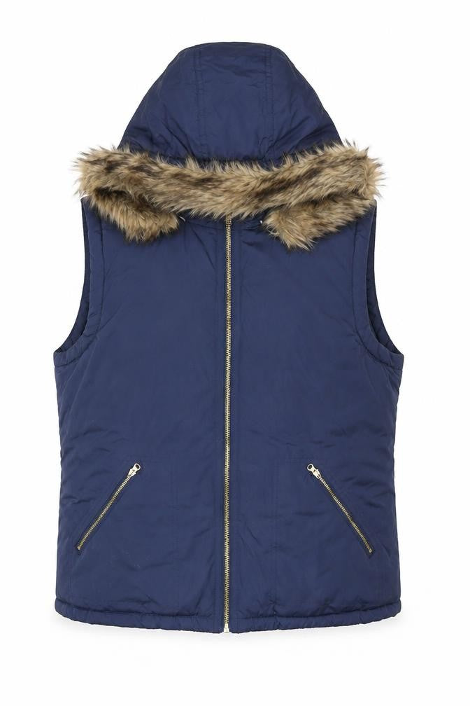 Gap Mens Blue Gilet Waistcoat Size L Zip
