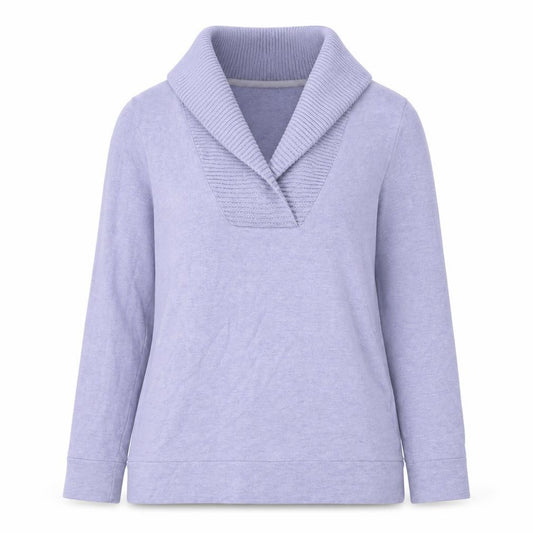 Front view of Merona women’s purple cotton pullover sweatshirt, size S, pullover
