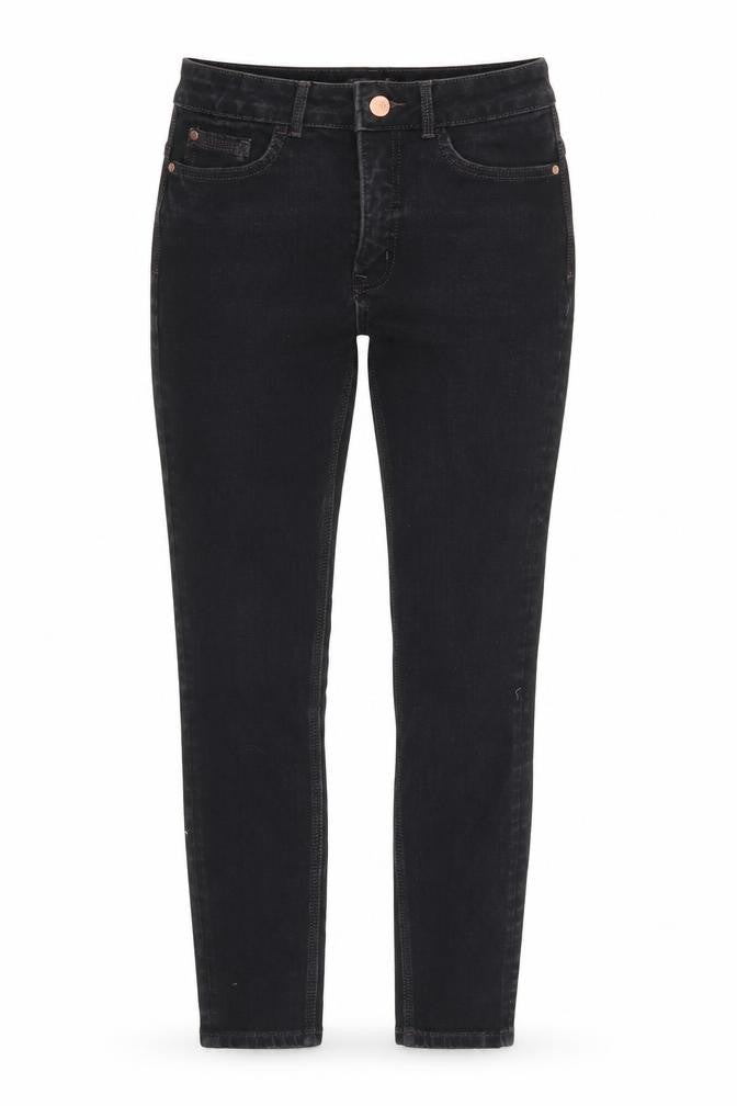 Marks and Spencer Womens Black Cotton Skinny Jeans Size 10 Regular Zip