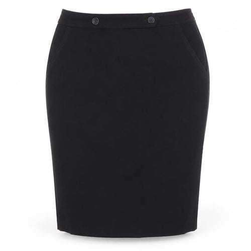 AMARANTO Womens Black Polyester Straight & Pencil Skirt Size 12 Zip