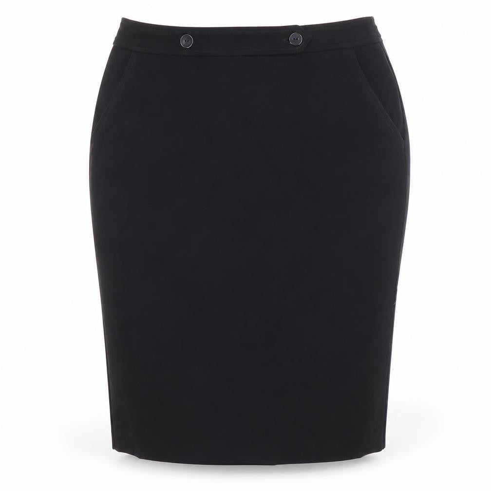 AMARANTO Womens Black Polyester Straight & Pencil Skirt Size 12 Zip