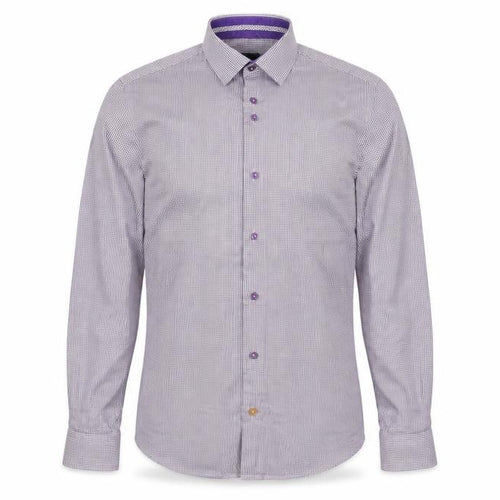 6th Sense Mens Purple Geometric Cotton Button-Up Size M Collared Button